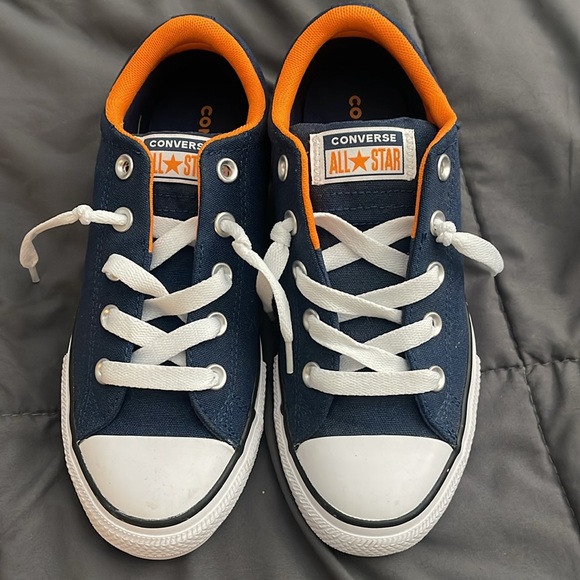 New unisex 3.5 Chuck Taylor Converse blue orange shoe Knit. Slip on. All Star. - Picture 2 of 7